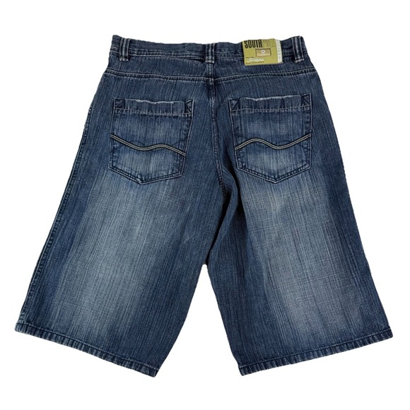 Vintage Southpole Denim Shorts Men's 36 Baggy Skater Grunge EMO Y2K Blue Jorts - Picture 1 of 15